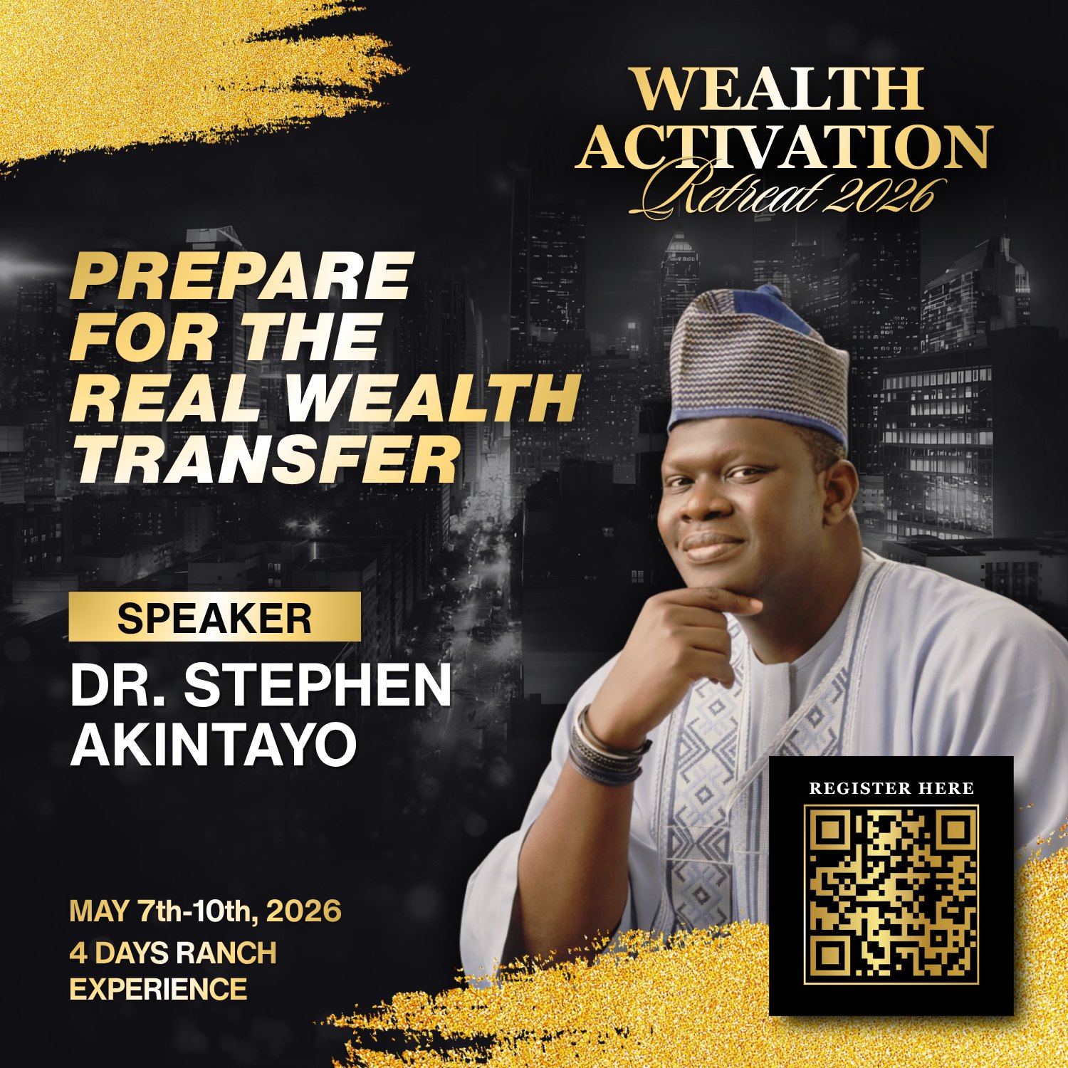 Wealth Activation Retreat speaker flyer