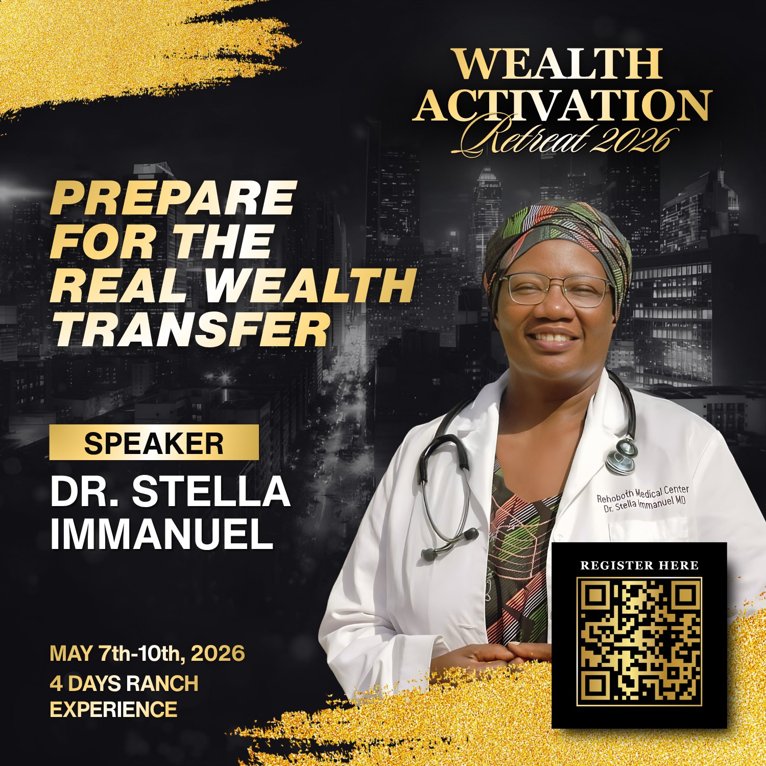 Wealth Activation Retreat speaker flyer