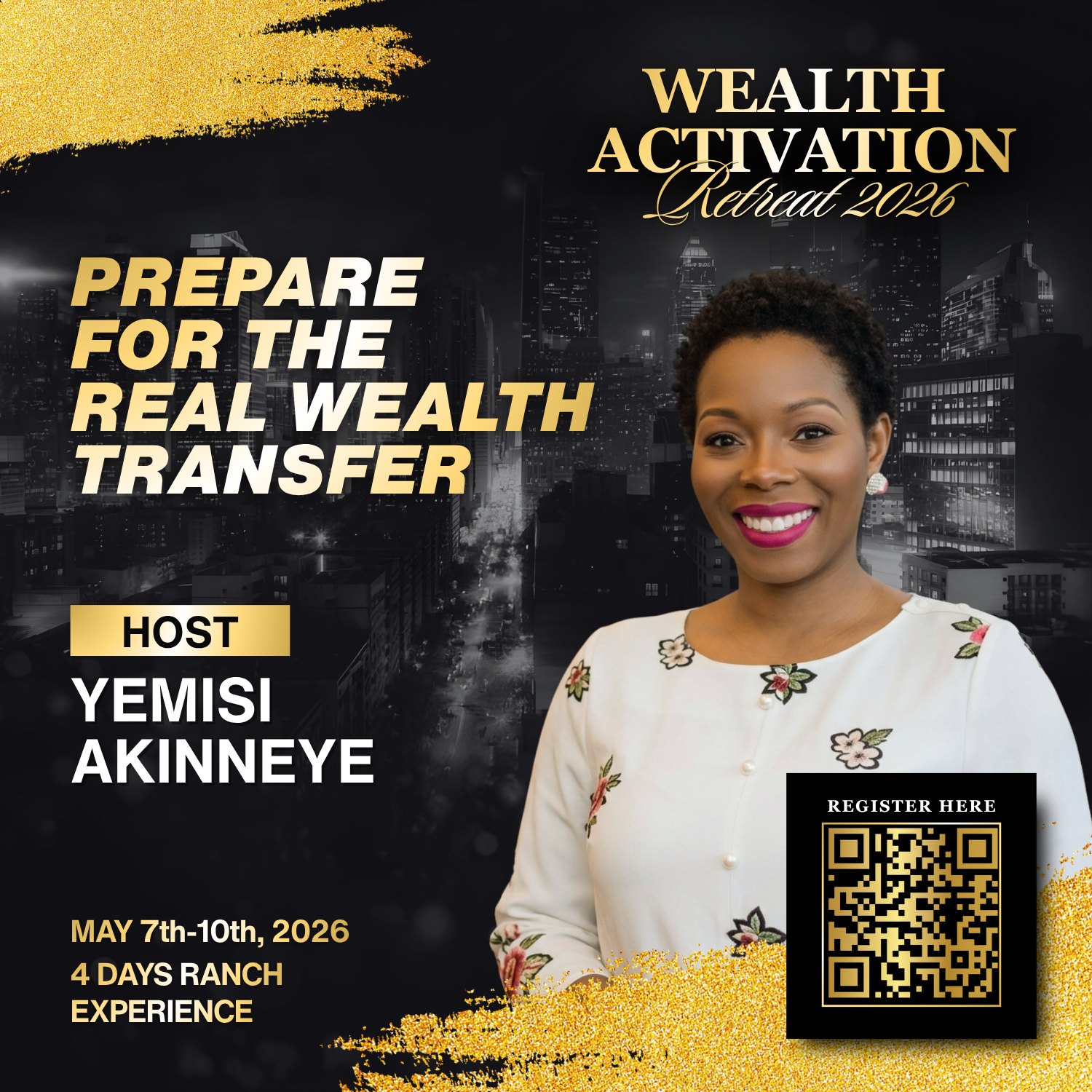 Wealth Activation Retreat host flyer